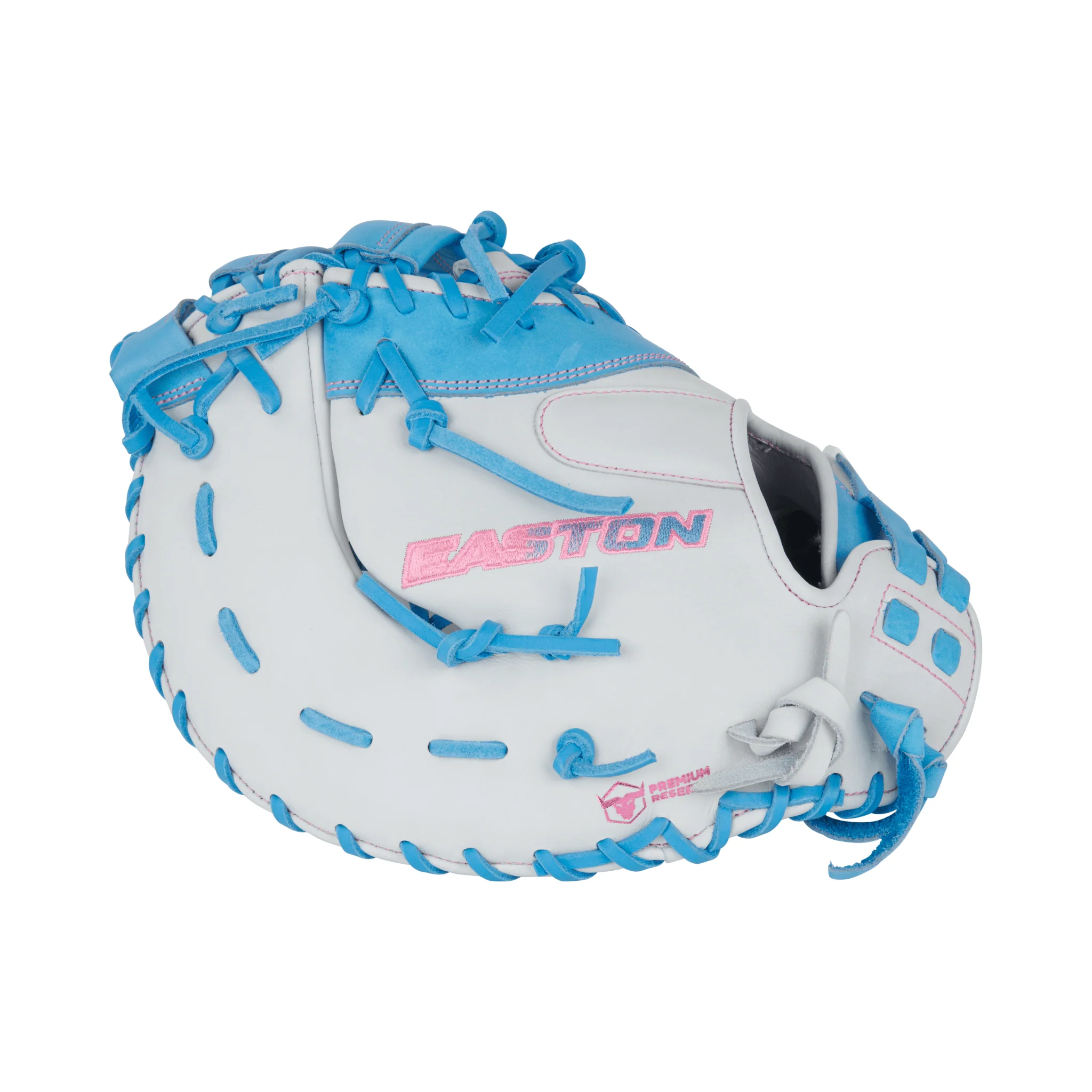 Easton Pro Collections Series First Base Mitt Softball Glove 13" White/Col.Blue - Image 5