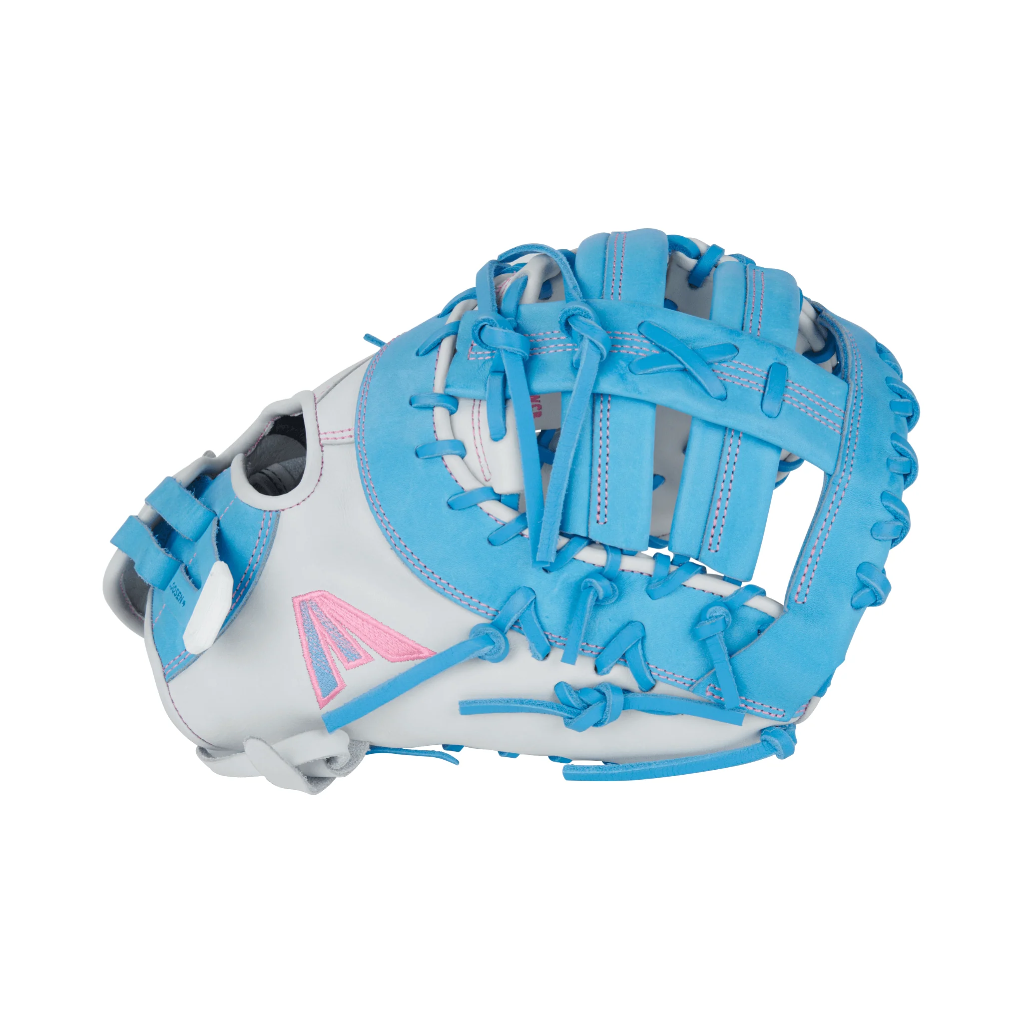 Easton Pro Collections Series First Base Mitt Softball Glove 13" White/Col.Blue LHT - Image 4