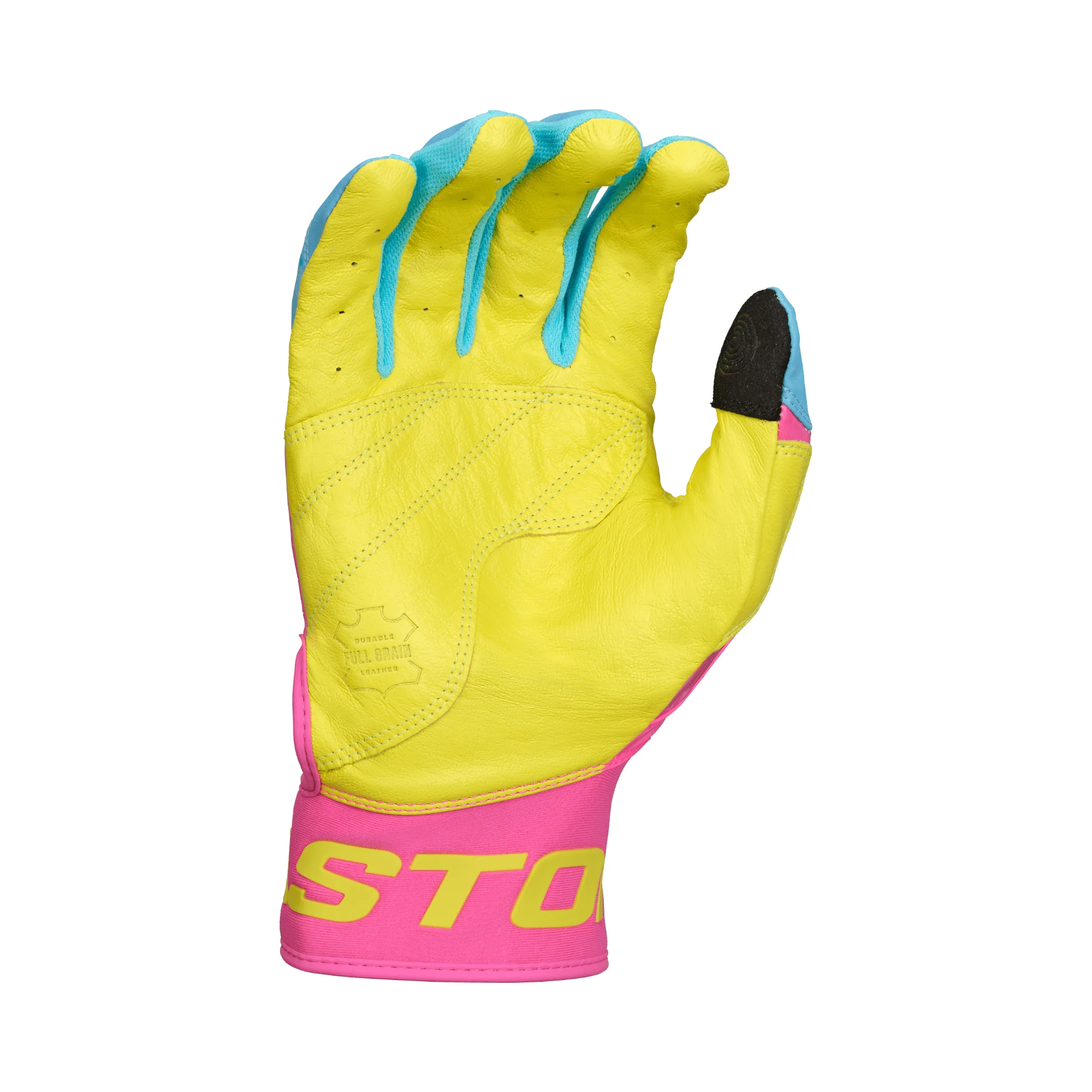 Easton Youth Walk-Off Ethos Batting Gloves Columbia Blue/Pink - Image 3