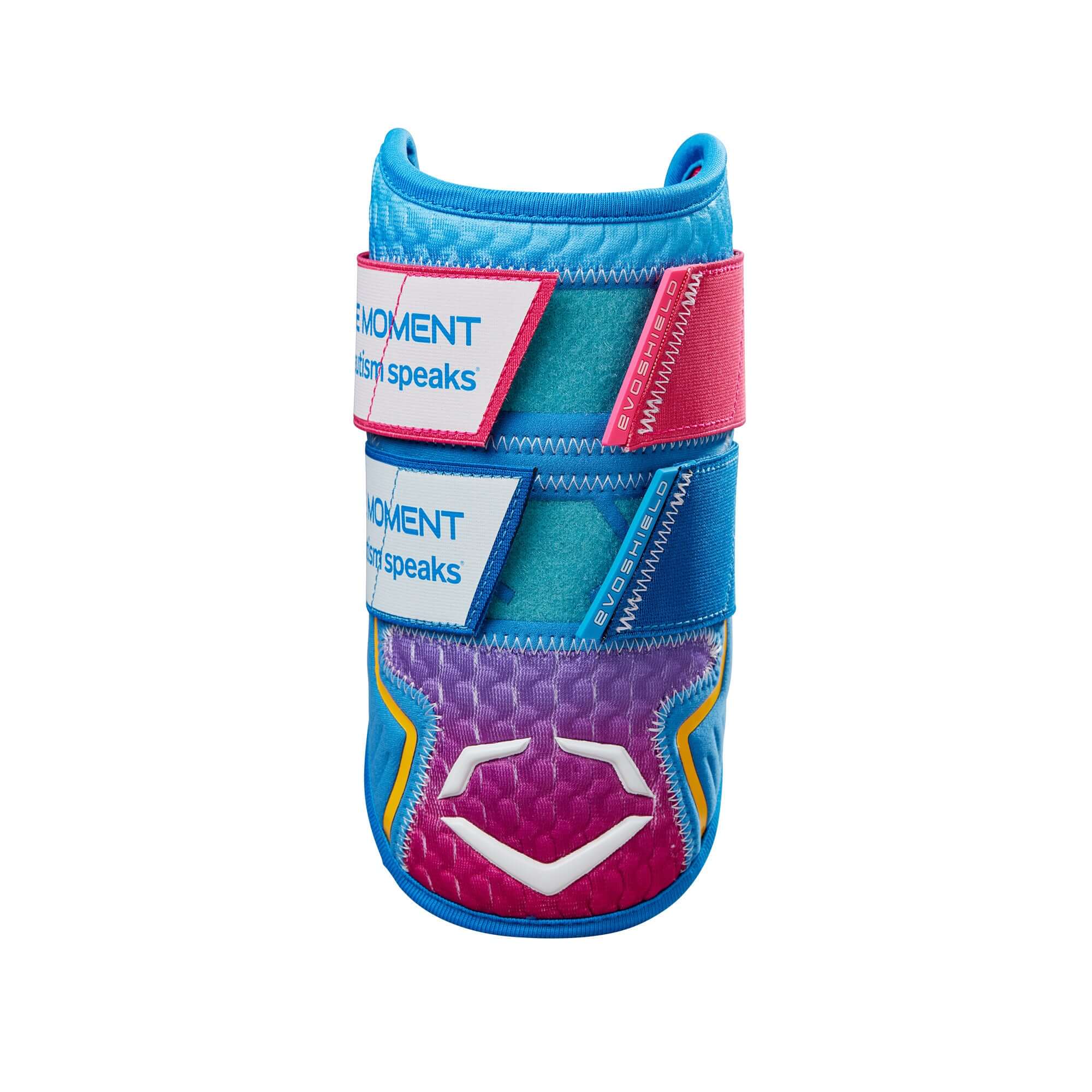 Evoshield 2024 X-SRZ Autism Speaks Double Strap Elbow Guard Pink/Victory/Purple - Image 2