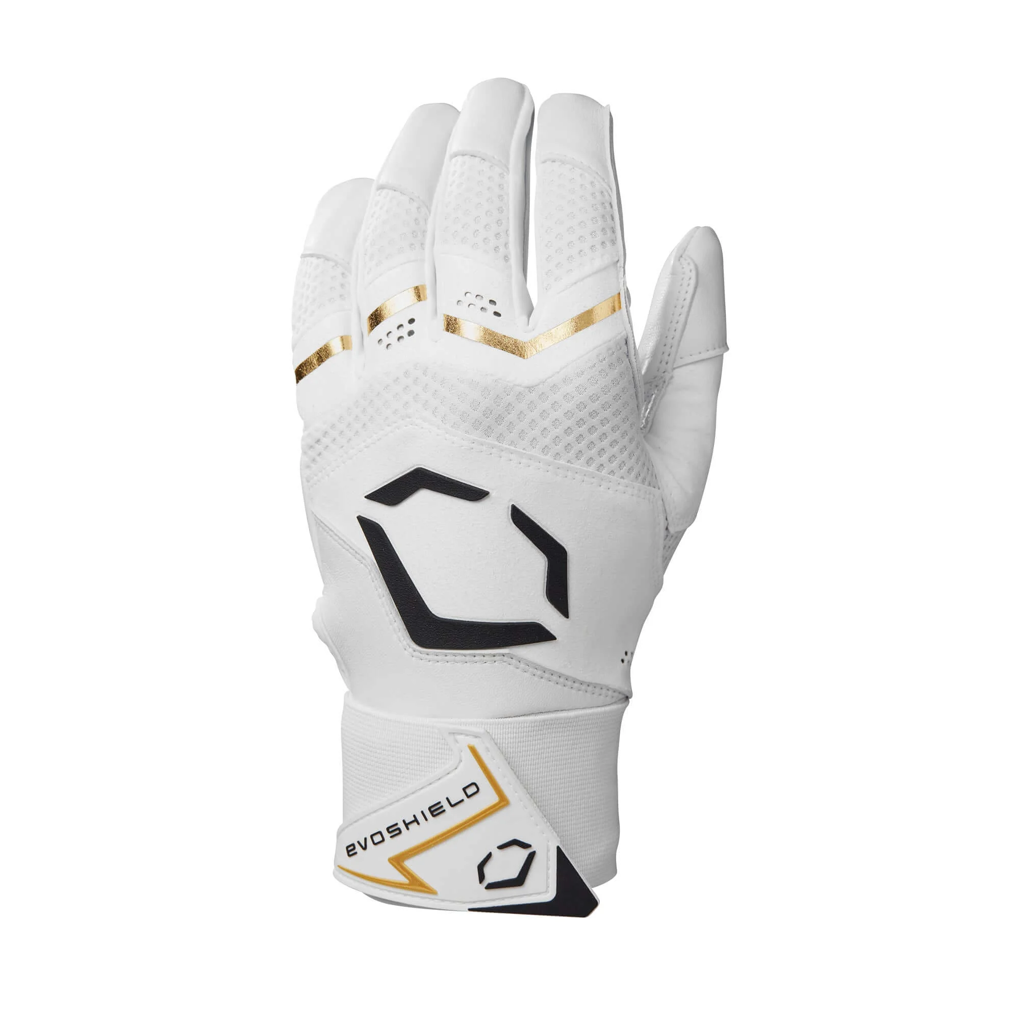 Evoshield Adult Carbyne Batting Gloves With Strap - Team White - Image 2