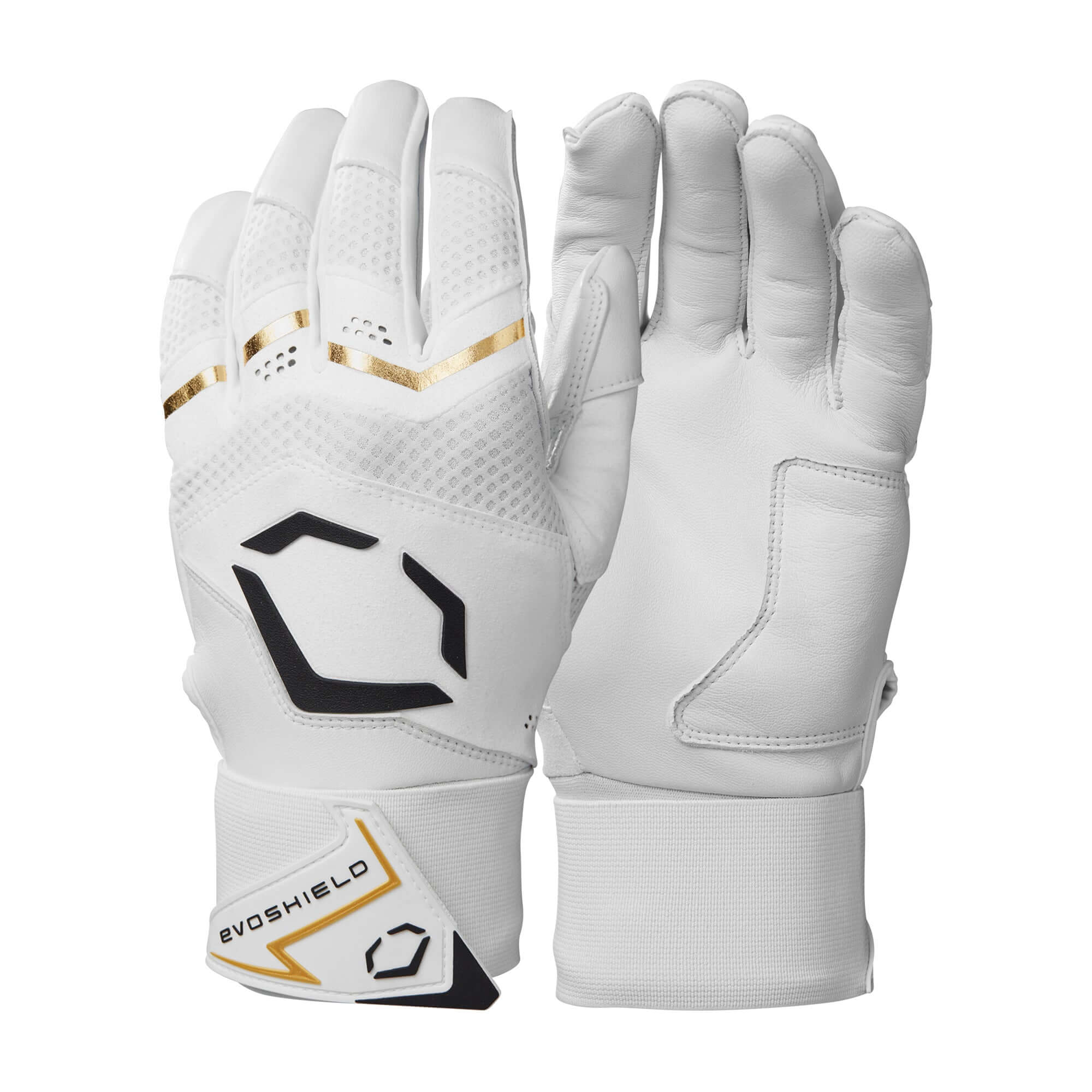 Evoshield Adult Carbyne Batting Gloves With Strap - Team White - Image 7