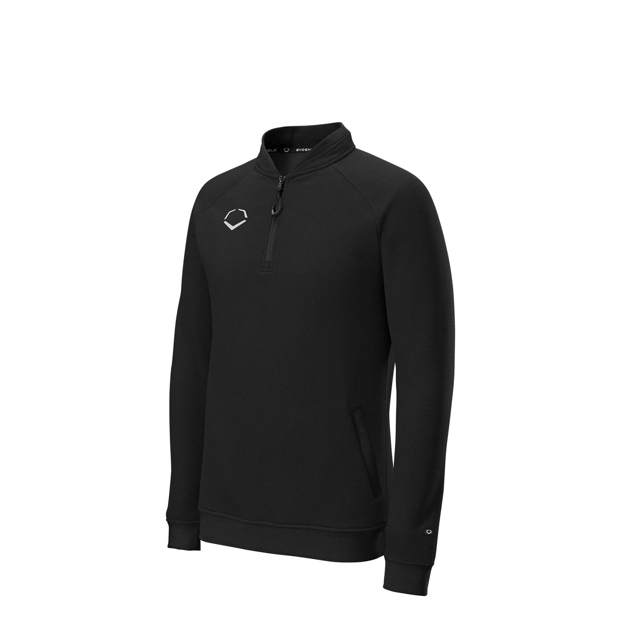 Evoshield Men's Pro Team Heater Fleece Quarter Zip Black - Image 2