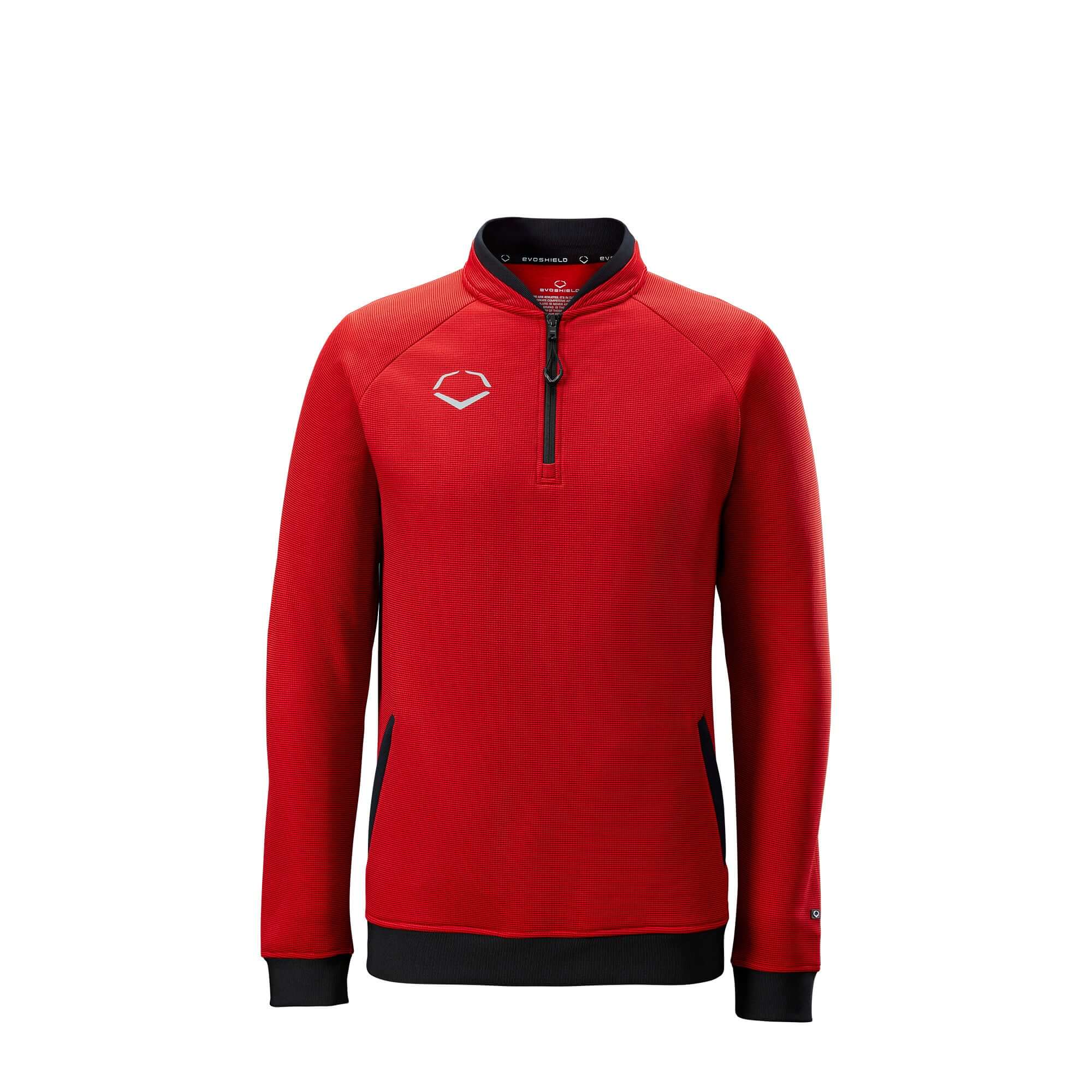 Evoshield Men's Pro Team Heater Fleece Quarter Zip Scarlet