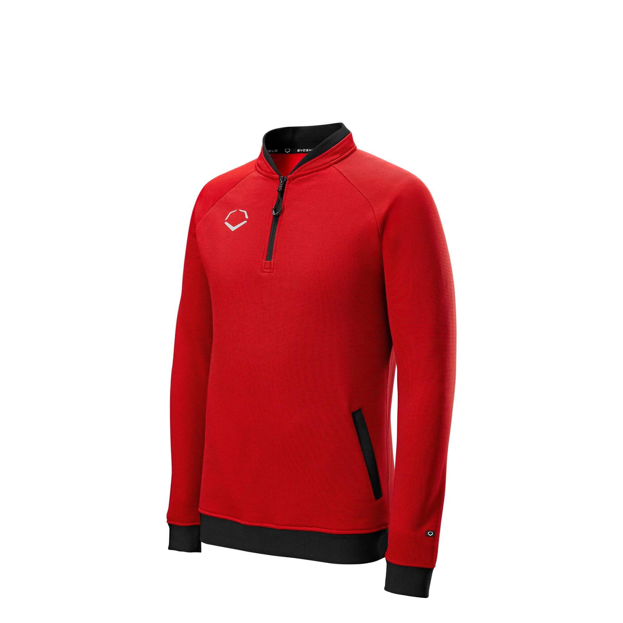 Evoshield Men's Pro Team Heater Fleece Quarter Zip Scarlet - Image 2