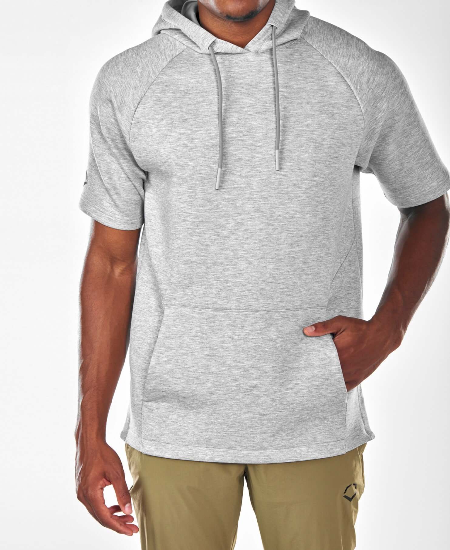 Evoshield Men's Pro Team Short Sleeve Hoodie 2.0 Heather Grey - Image 8