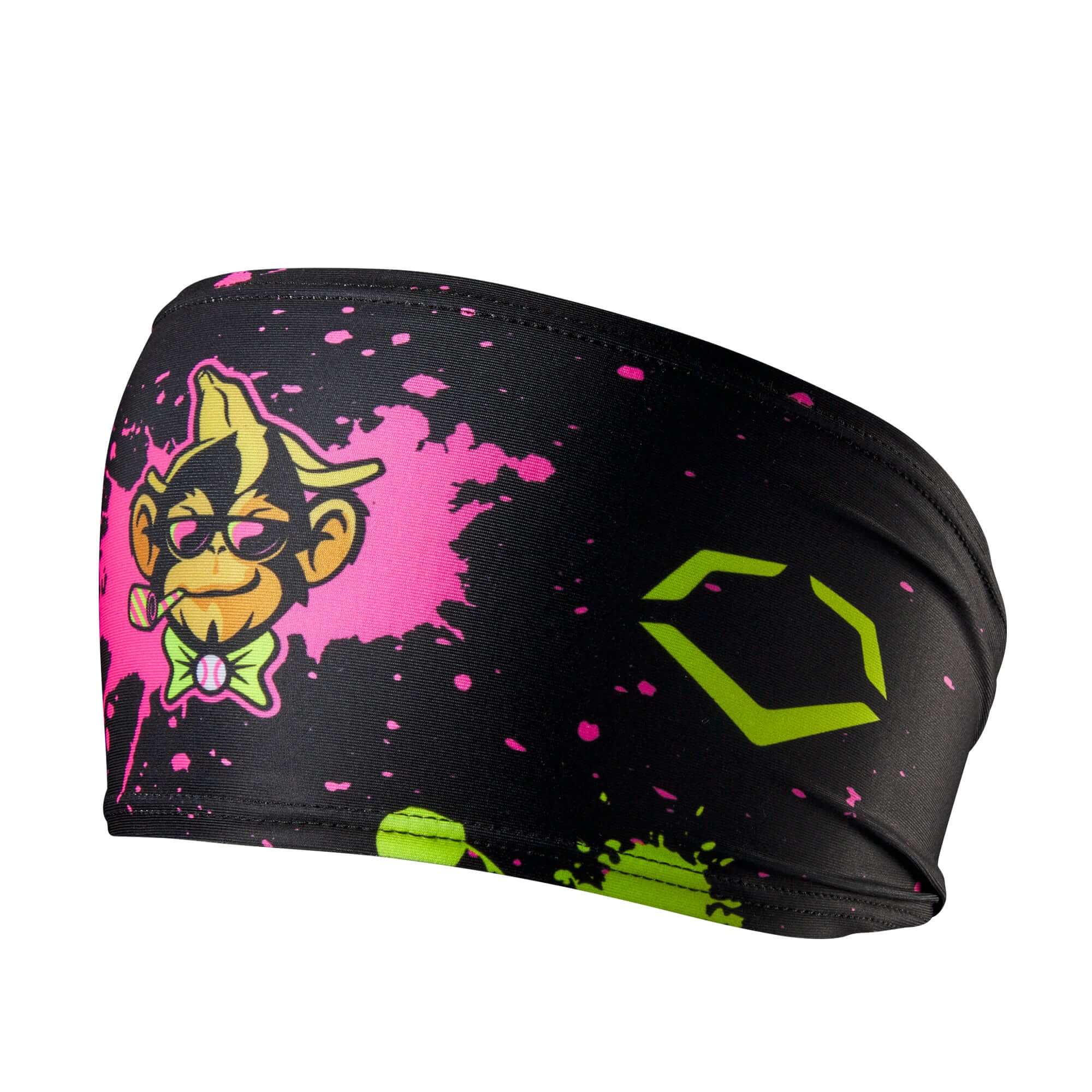 Evoshield Party Animals Headbands Paint Splatter Black OSFA - Image 3
