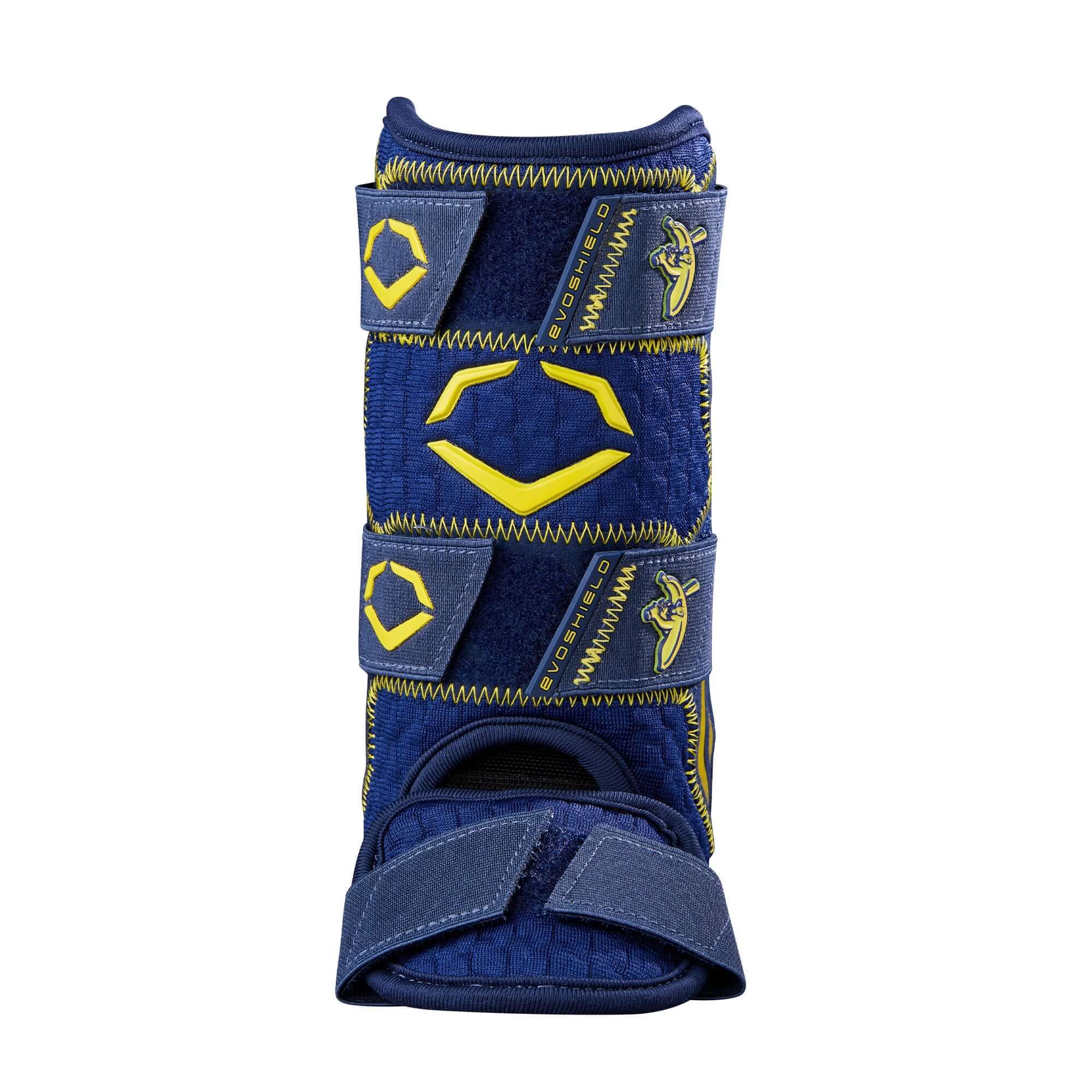 Evoshield X-SRZ Bananas Leg Guard Navy/Yellow - Image 2