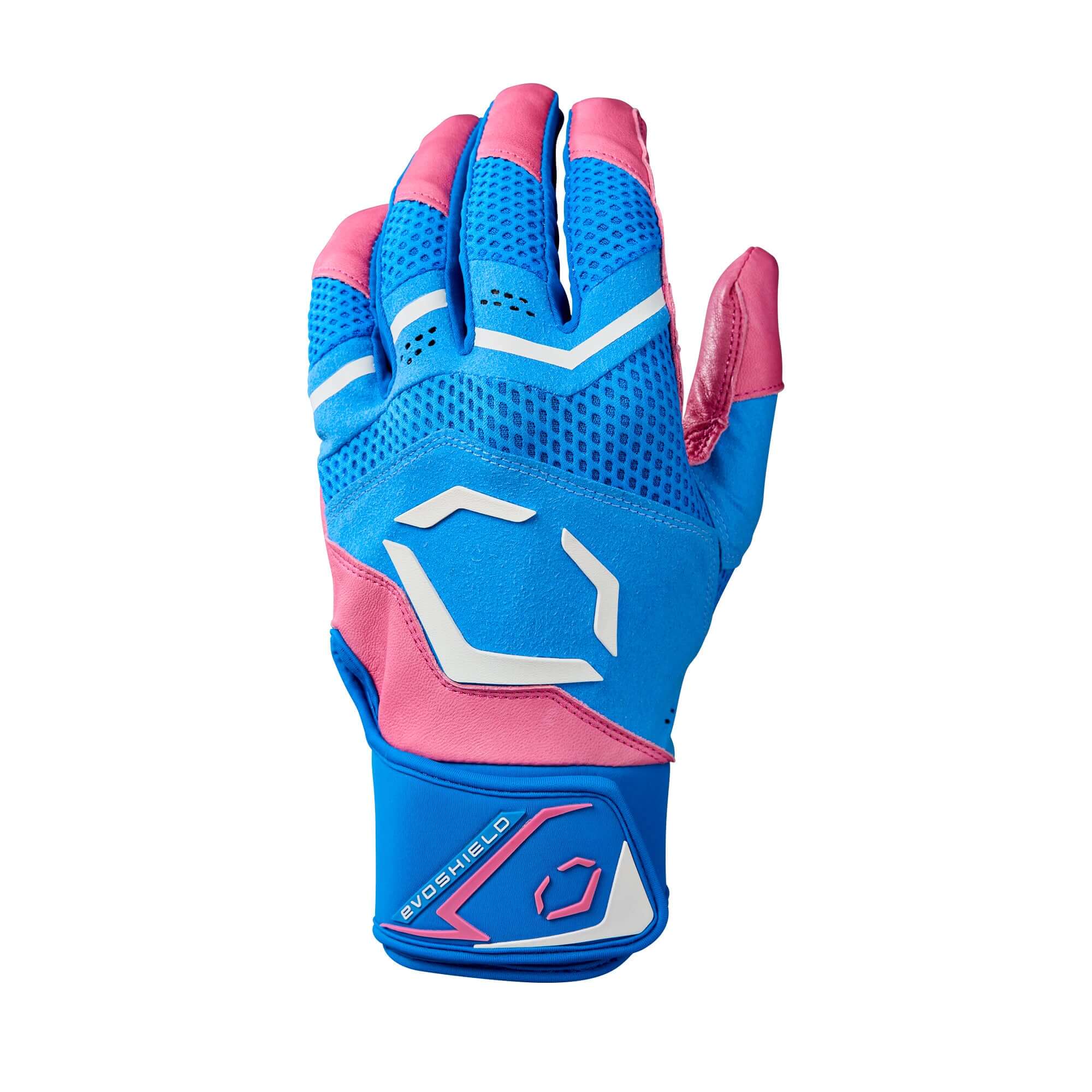 Evoshield X-SRZ Love The Moment Adult Carbyne Batting Gloves - Blue/Pink/White - Image 2