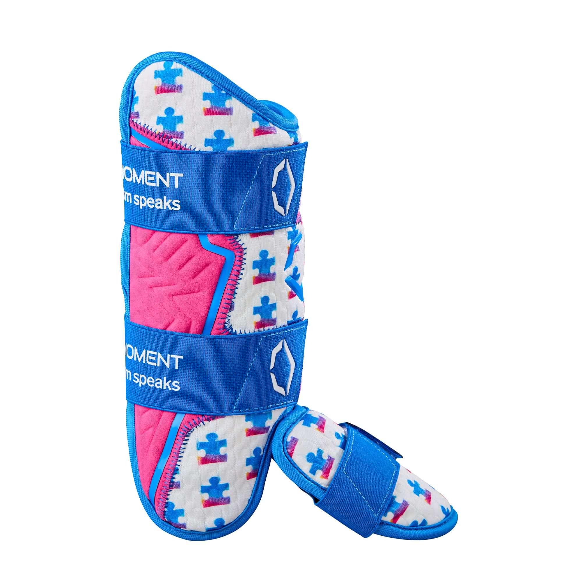 Evoshield X-SRZ Love the Moment Batter's Leg Guard - White / Royal / Scarlet - Image 4