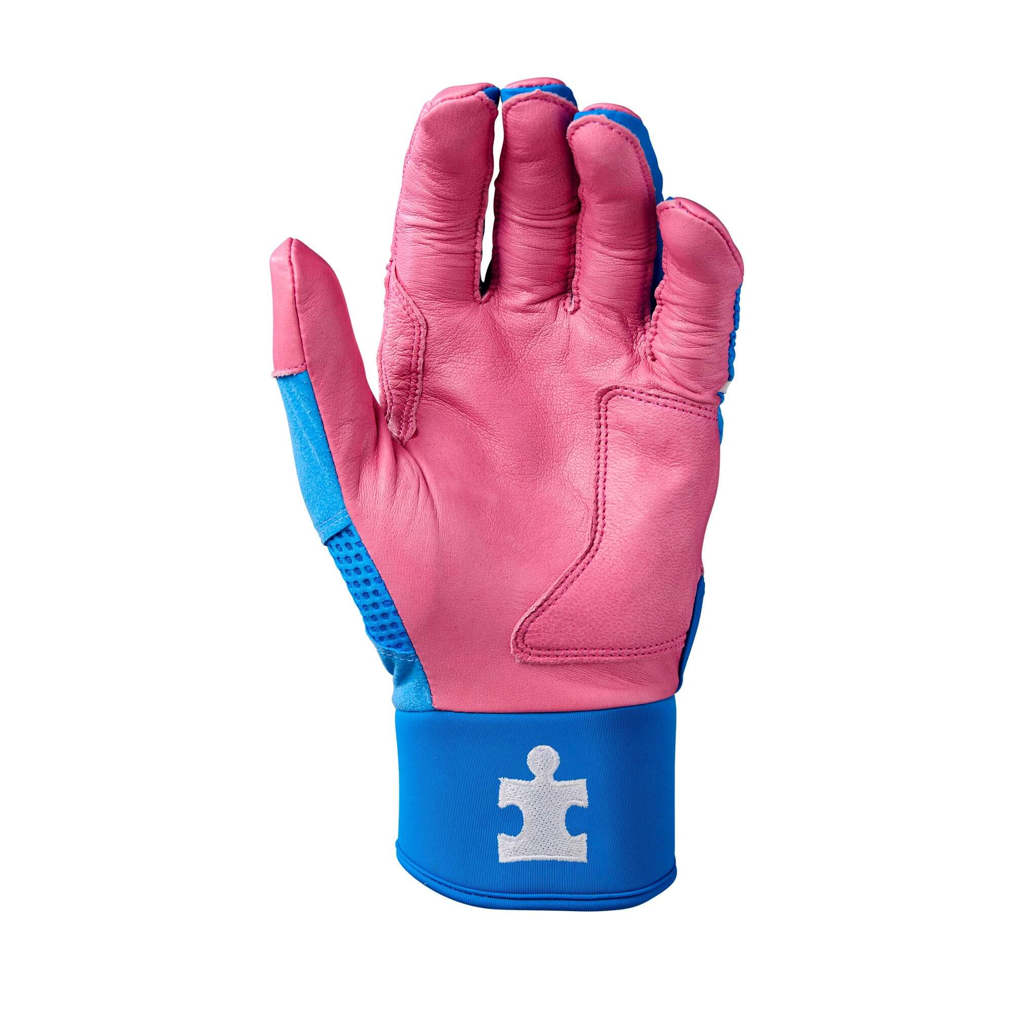 Evoshield X-SRZ Love the Moment Youth Carbyne Batting Gloves - Blue/Pink/White - Image 3