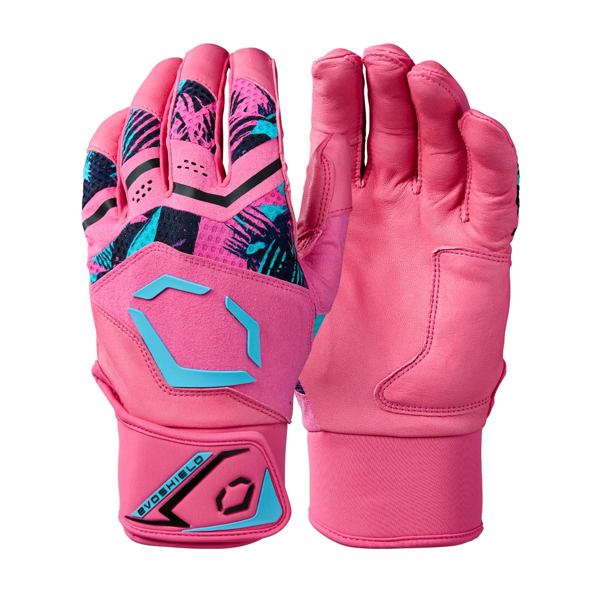Evoshield X-SRZ Miami Vice Youth Carbyne Batting Glove - Hot Pink/ Black