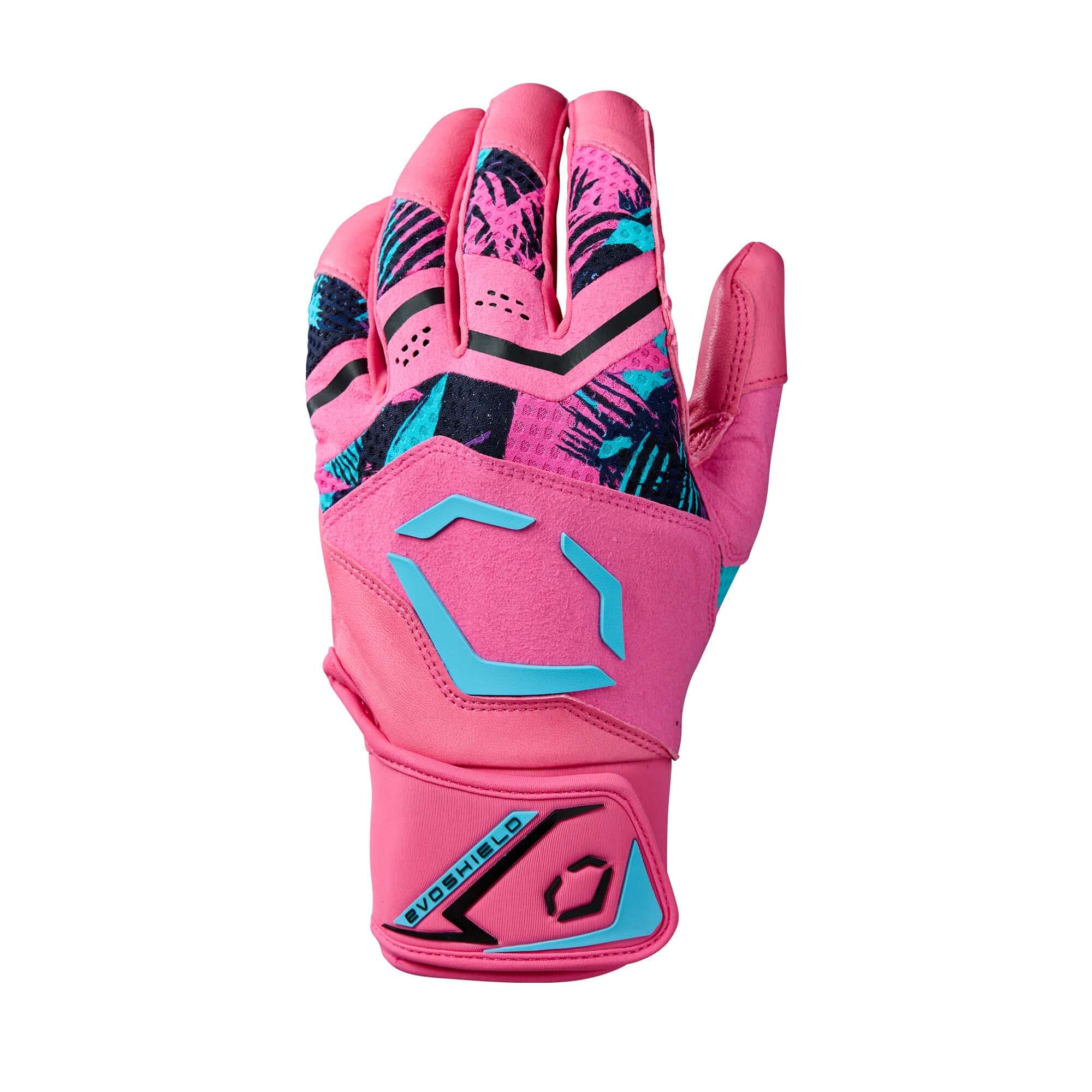 Evoshield X-SRZ Miami Vice Youth Carbyne Batting Glove - Hot Pink/ Black - Image 2