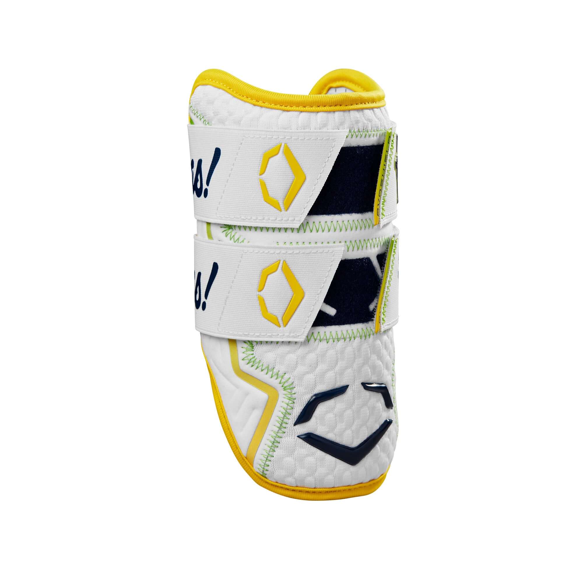 Evoshield X-SRZ Savannah Bananas Double Strap Elbow Guard White/Yellow - Image 8