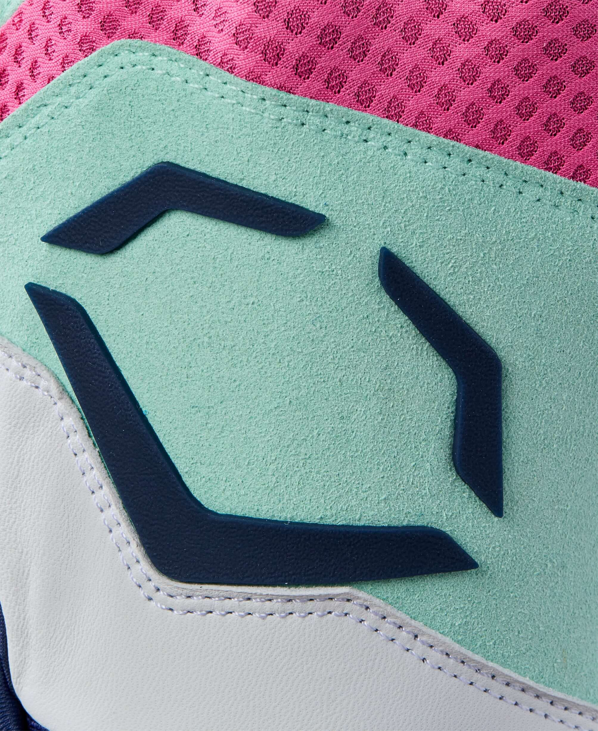 Evoshield Youth Carbyne Batting Gloves With Strap - Navy/Seafoam/Pink - Image 4
