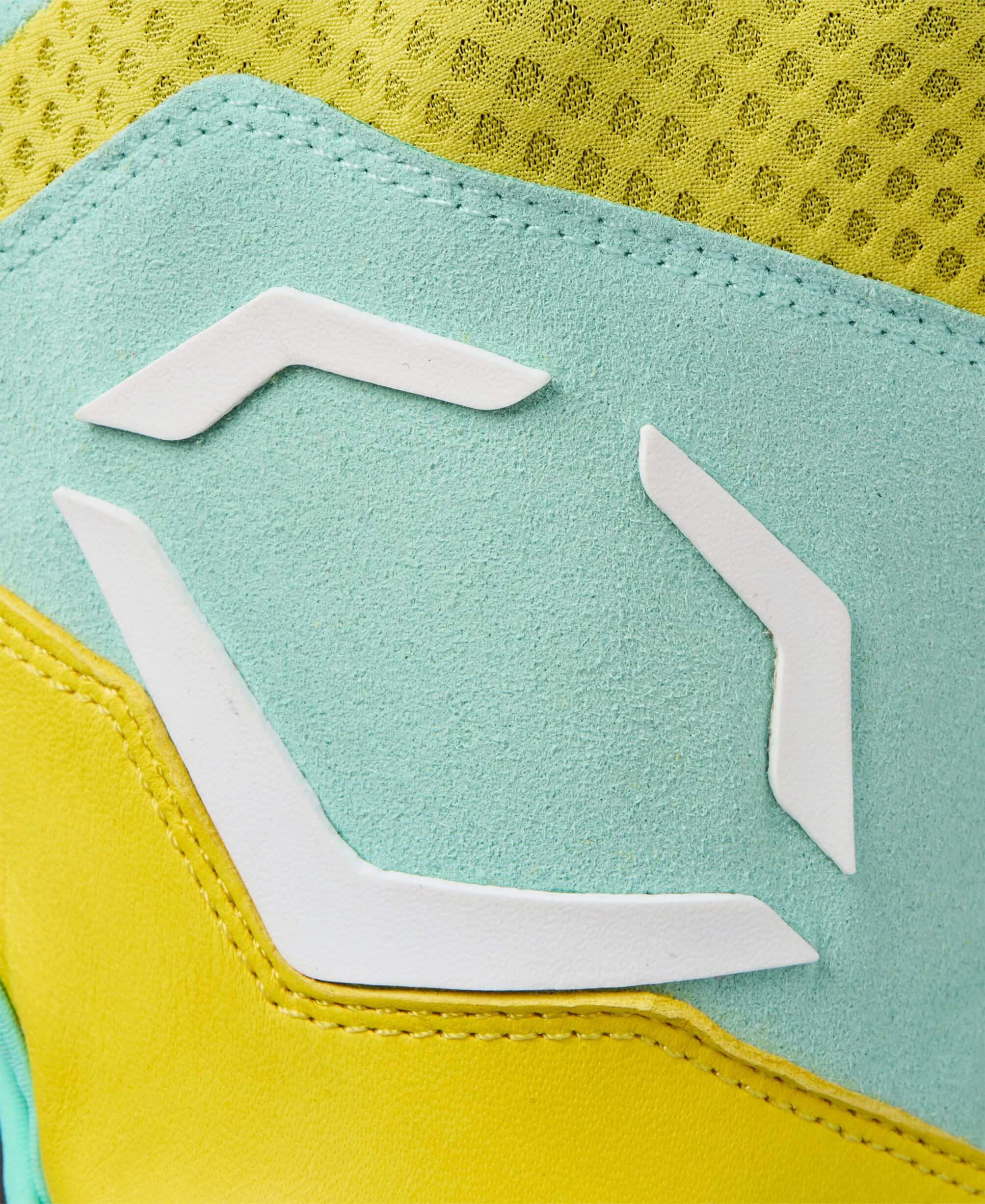 Evoshield Youth Carbyne Batting Gloves With Strap - Yellow/Seafoamed/Red - Image 4