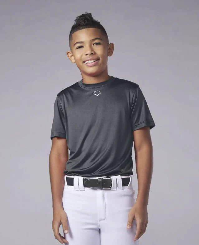 Evoshield Youth E306 Tech Tee Charcoal - Image 3