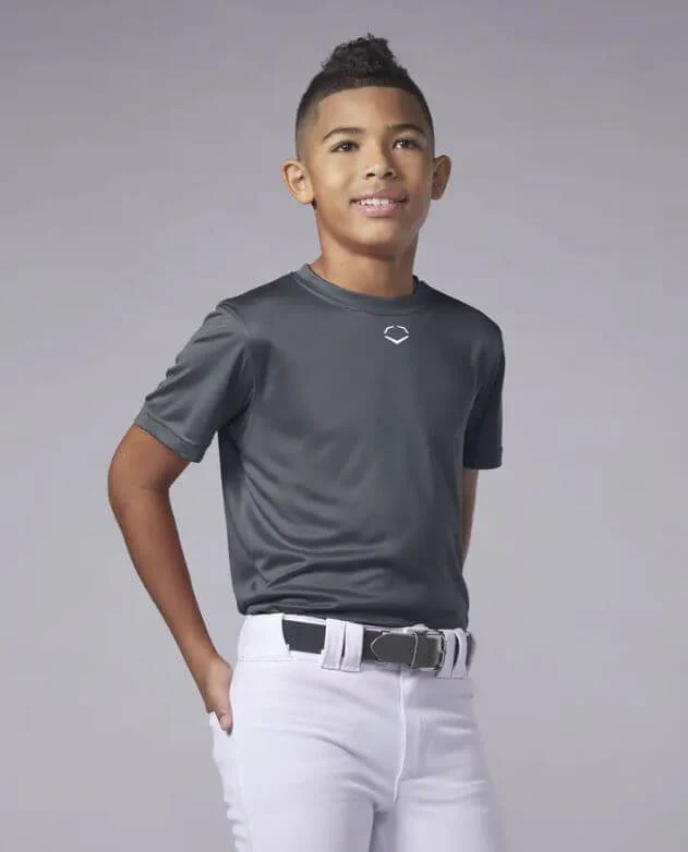 Evoshield Youth E306 Tech Tee Charcoal - Image 4