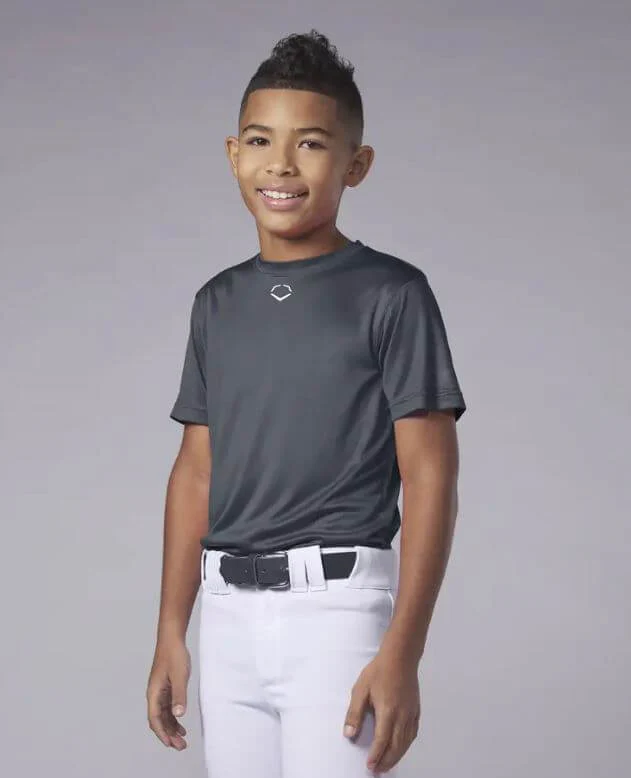 Evoshield Youth E306 Tech Tee Charcoal - Image 5