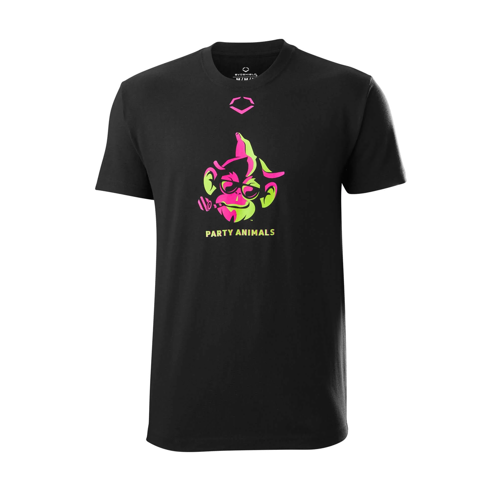 Evoshield Youth Party Animals Monkey Cotton Tee Black - Image 4