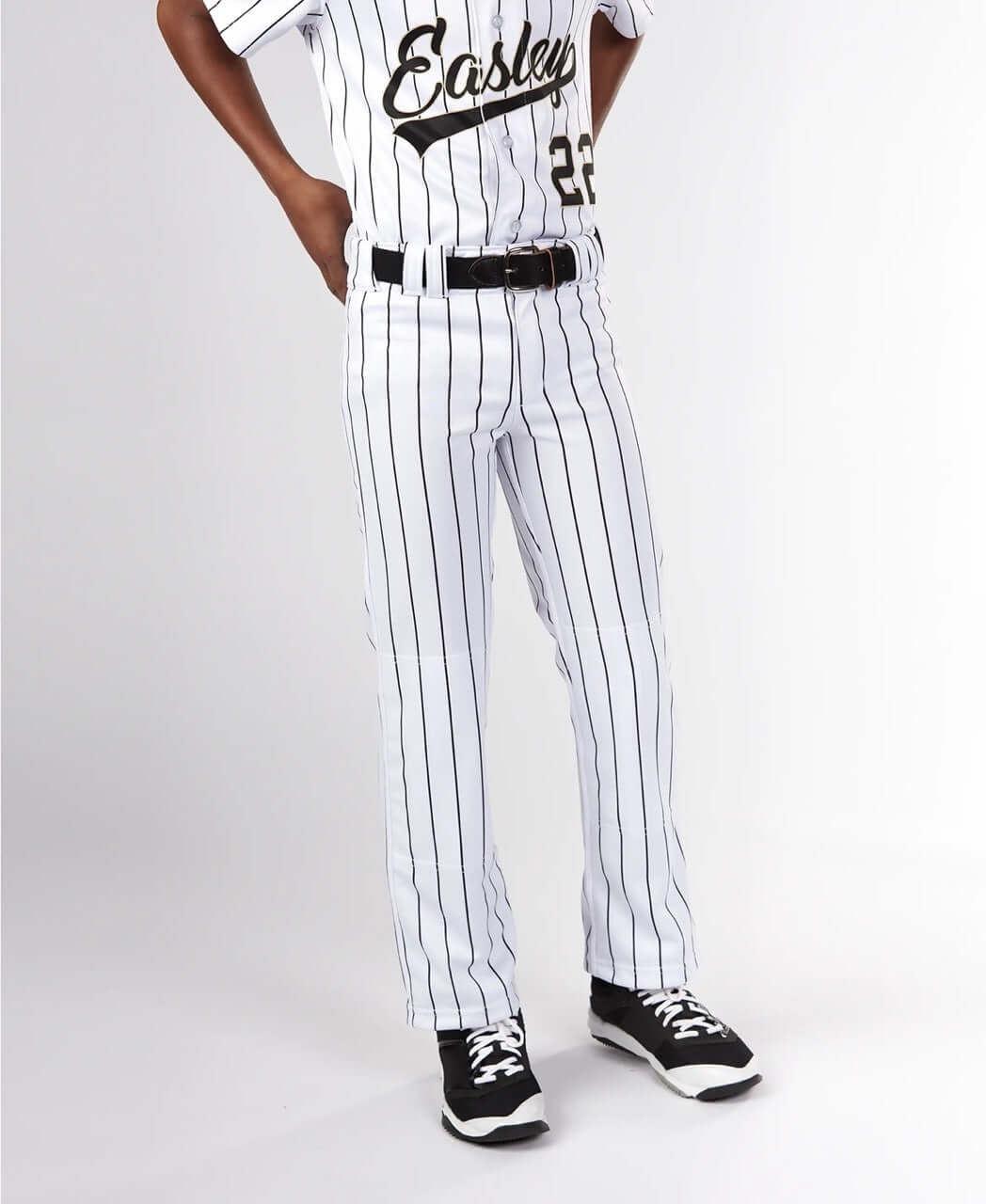Evoshield Youth Salute White Pant w/Black Pinstripe - Image 3