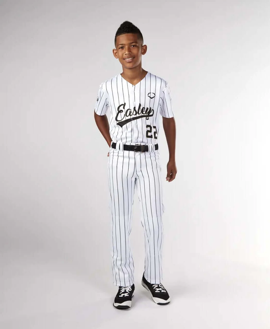 Evoshield Youth Salute White Pant w/Black Pinstripe - Image 5