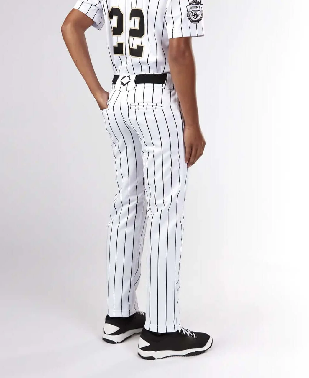 Evoshield Youth Salute White Pant w/Black Pinstripe - Image 6