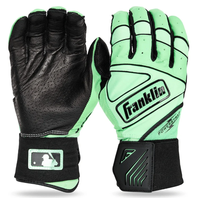 Franklin Adult Infinite Powerstrap Batting Gloves - Mint Green/Black