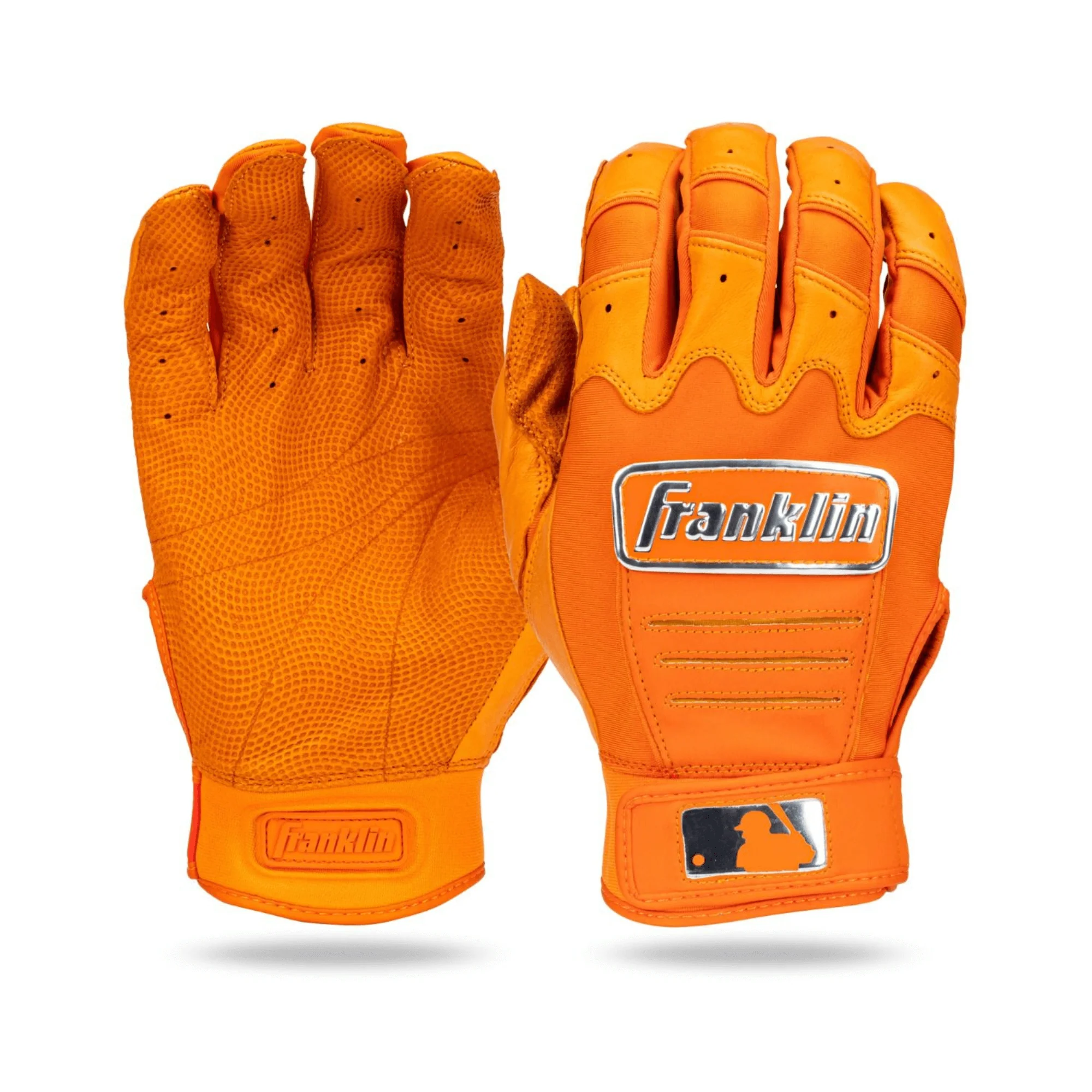 Franklin Adult CFX Pro Chrome Batting Gloves - Orange - Image 6