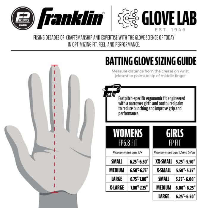 Franklin CFX FP Series Batting Gloves - White/Black - Image 3