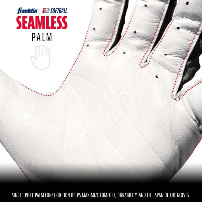 Franklin CFX FP Series Batting Gloves - White/Black - Image 5
