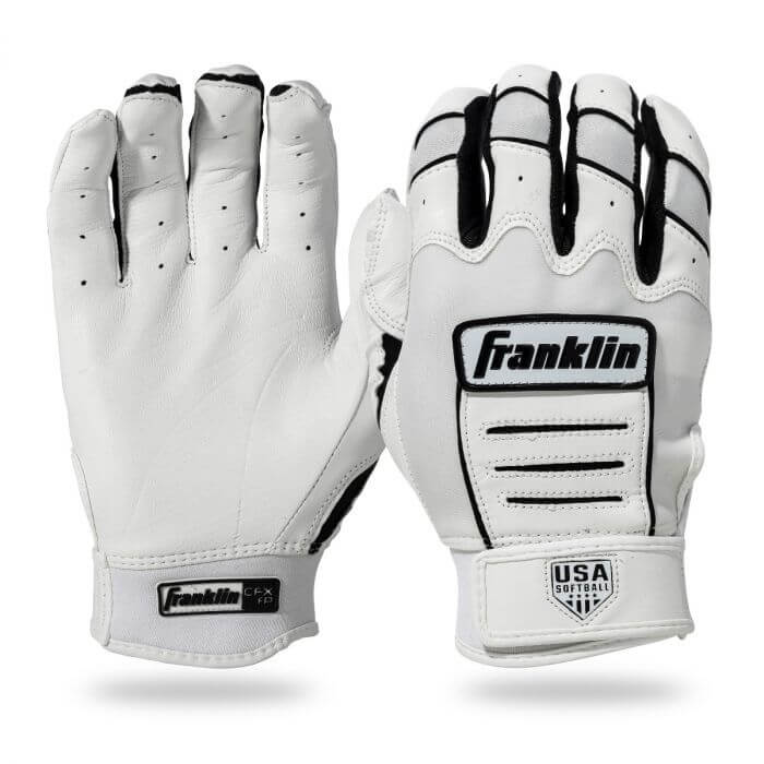 Franklin CFX FP Series Batting Gloves - White/Black - Image 9