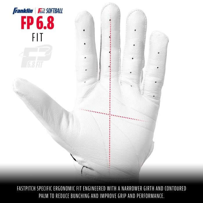 Franklin CFX FP Series Batting Gloves - White/Chrome - Image 5