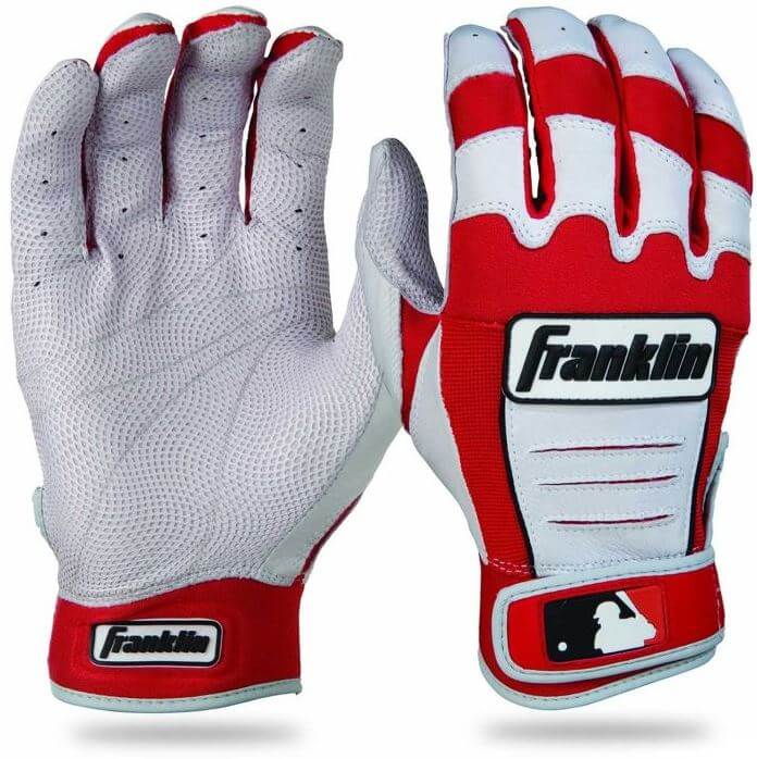 Franklin CFX Pro Batting Gloves - Red/Pearl - Image 7
