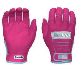 Franklin CFX Pro Custom Batting Gloves Pink/Baby Blue - Image 2
