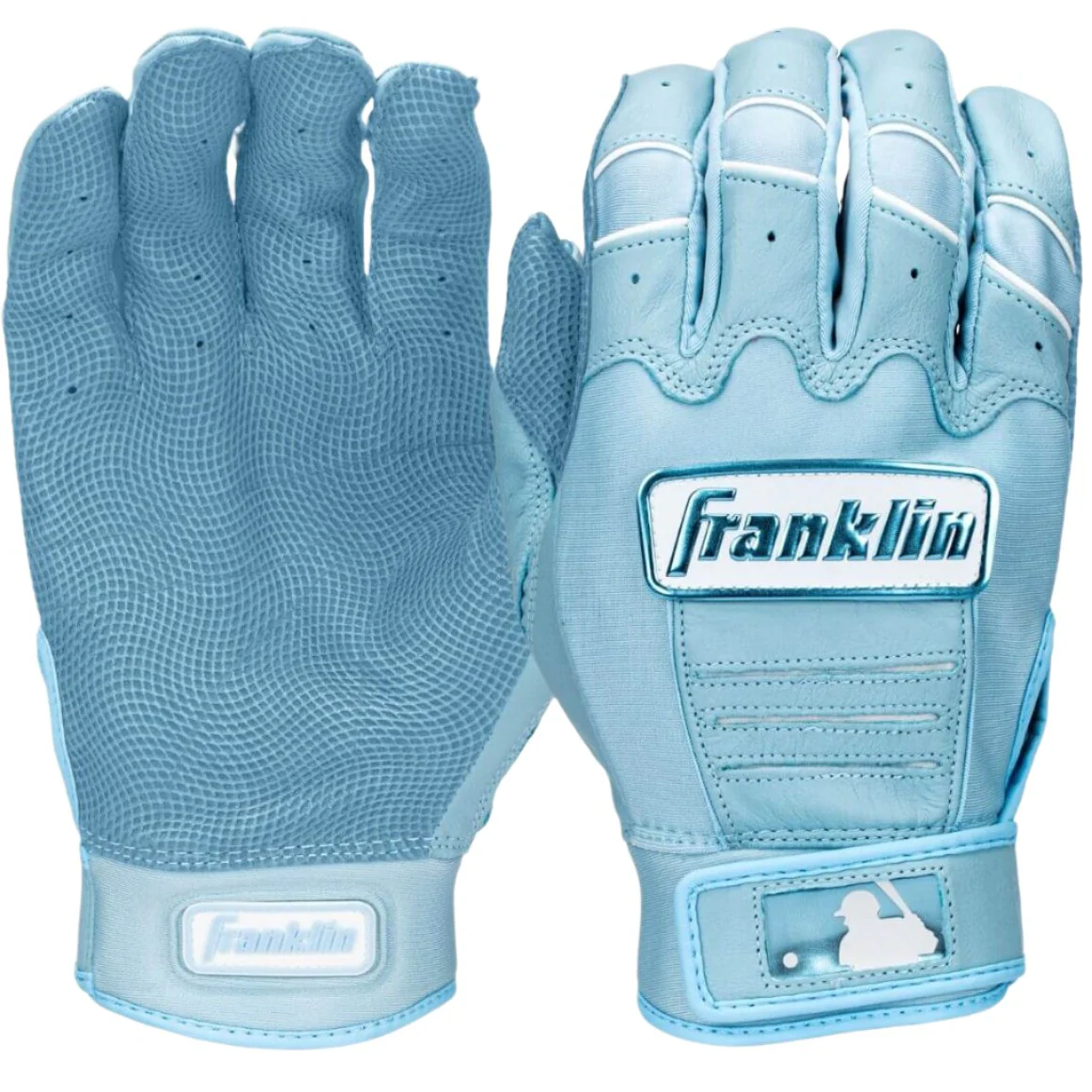 Franklin Adult MLB CFX Hi-Lite Batting Gloves - Carolina Blue