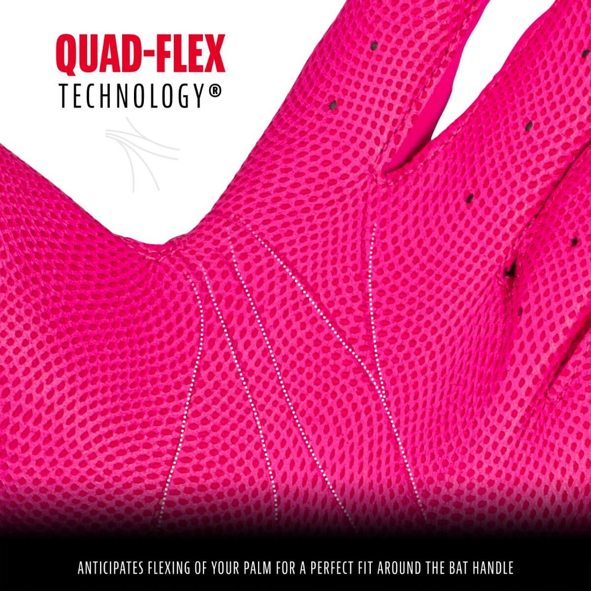 Franklin MLB CFX Pro Hi-Lite Batting Gloves - Pink - Image 4