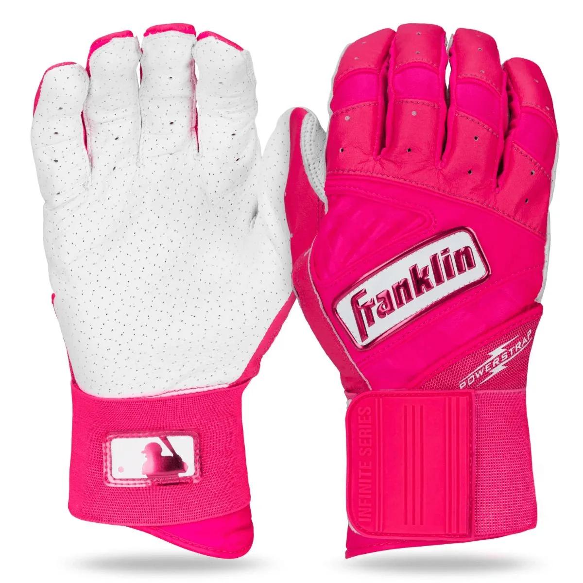 Franklin Adult Infinite Powerstrap Series Batting Gloves - Pink - Image 2