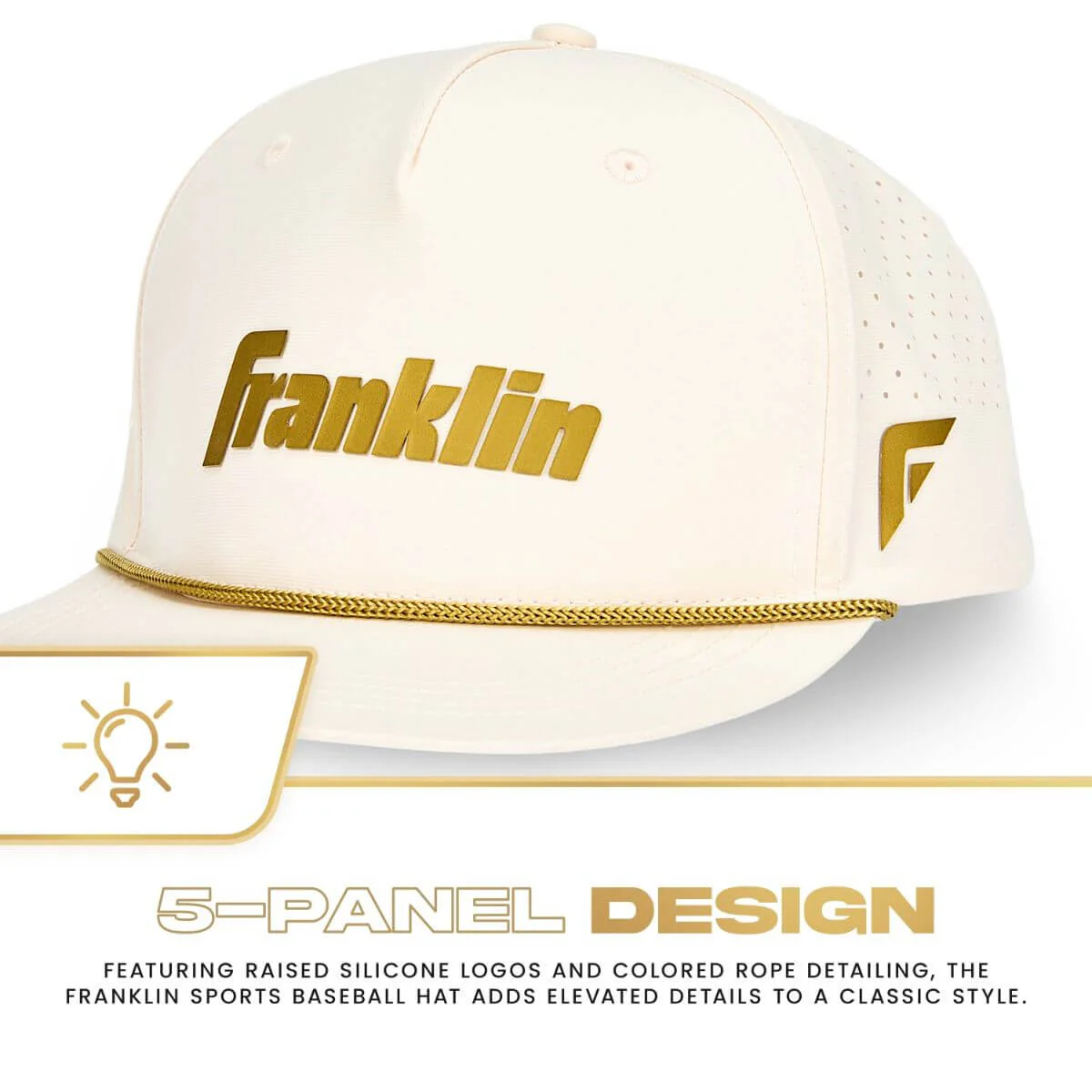 Franklin Vanilla Gold Snapback Baseball Hat - Image 3