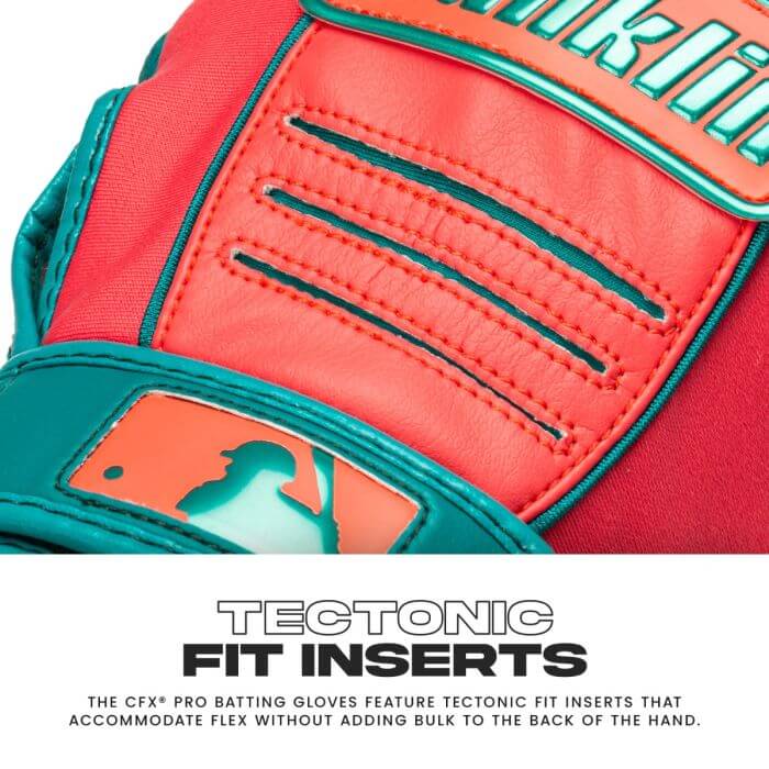 Franklin Youth CFX Pro Batting Gloves - Teal/Coral - Image 4