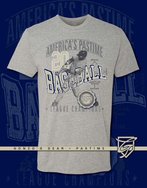 Gonzo's Gear Americas Pastime Heather Grey
