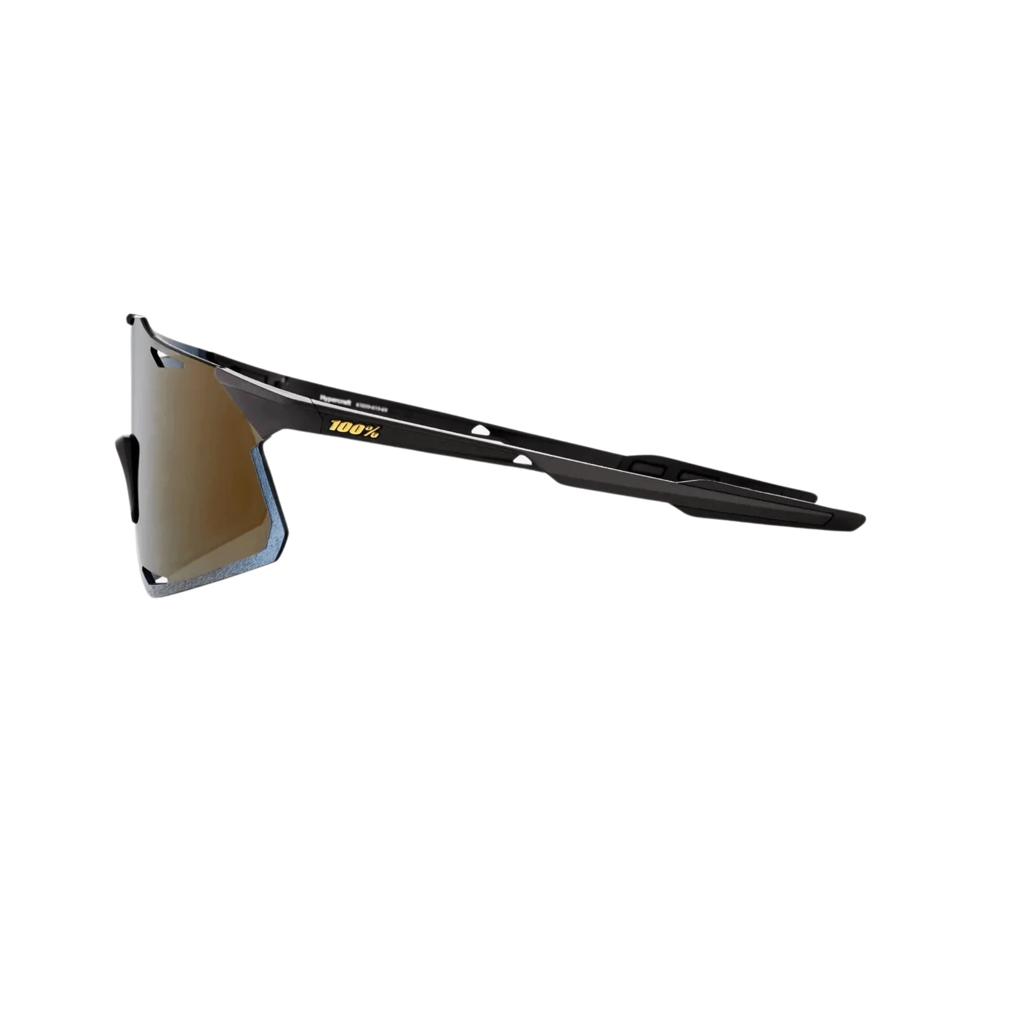 100% Hypercraft - Matte Black - Soft Gold Mirror Lens - Image 3