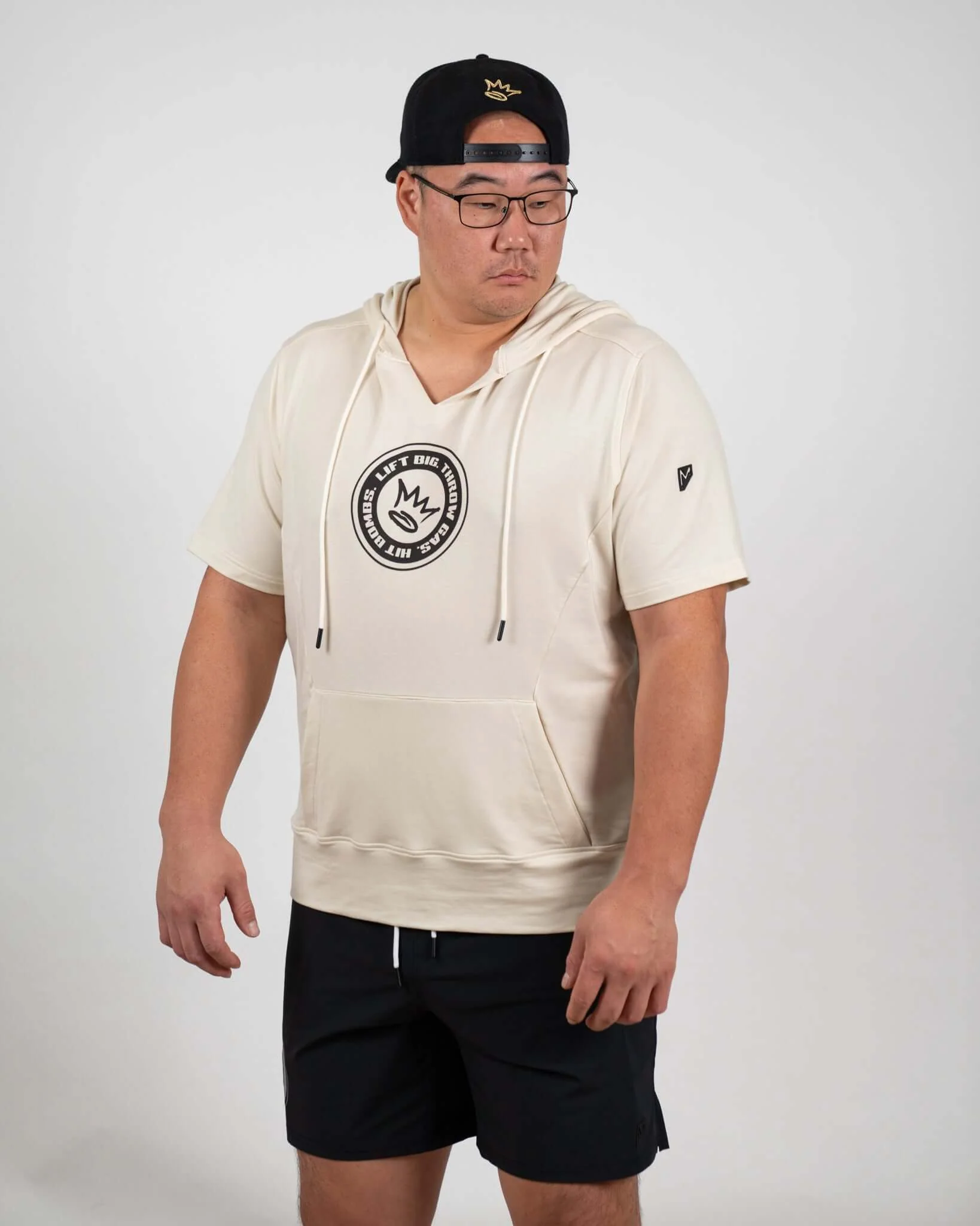King of Juco Tan Short Sleeve Hoodie - Image 4