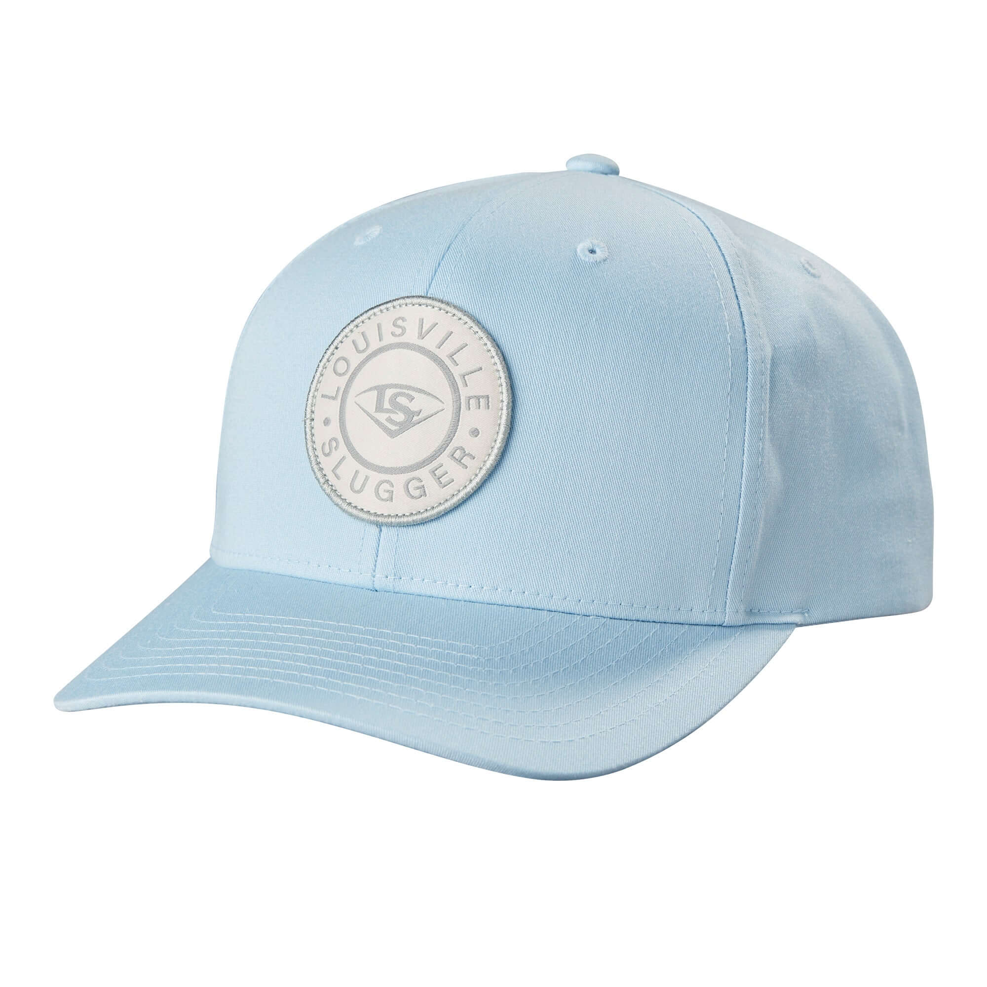 Louisville Slugger Circle Patch Ice Snapback Hat Columbia Blue