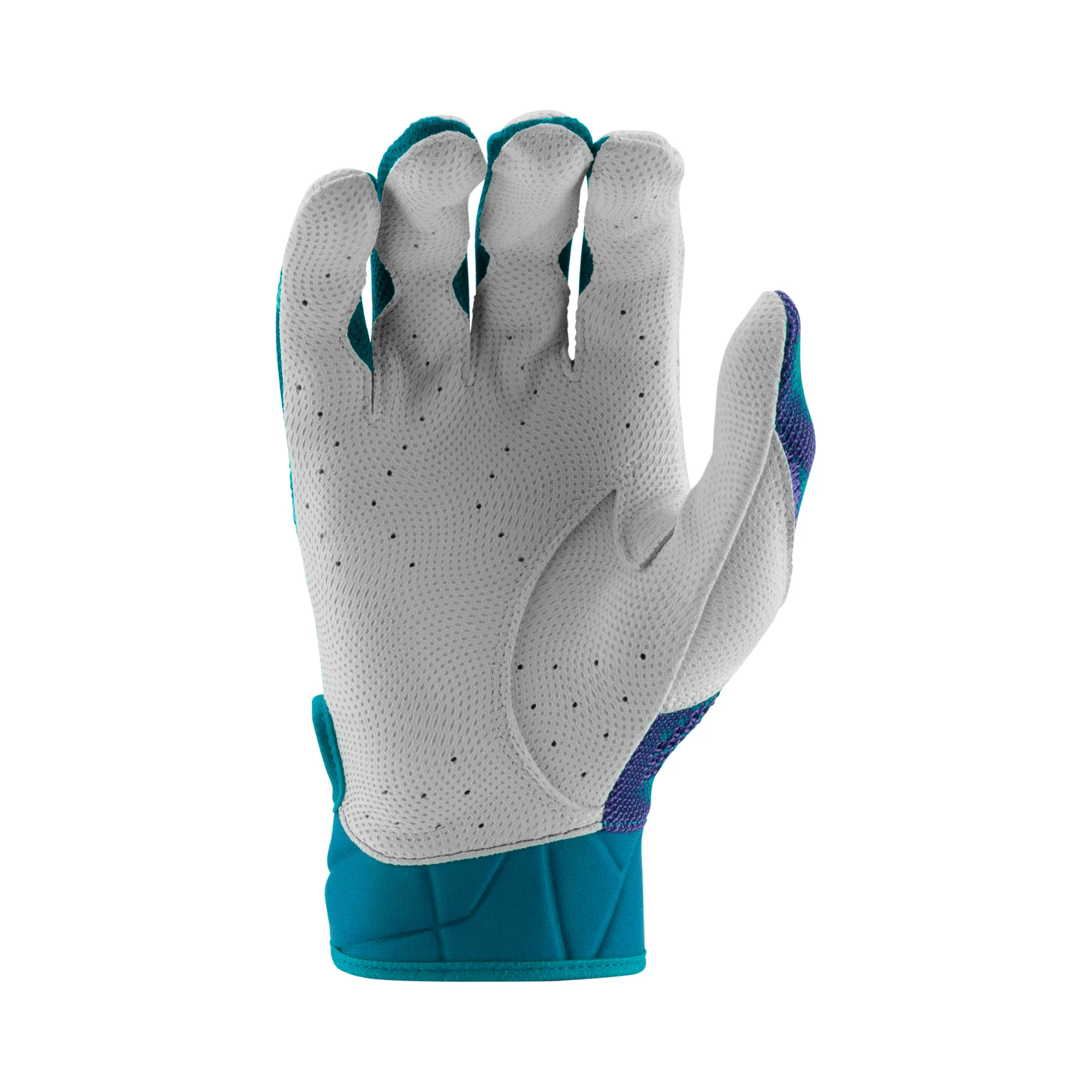 Marucci Breeze Knit V2 Batting Gloves Columbia Blue/Purple - Image 3