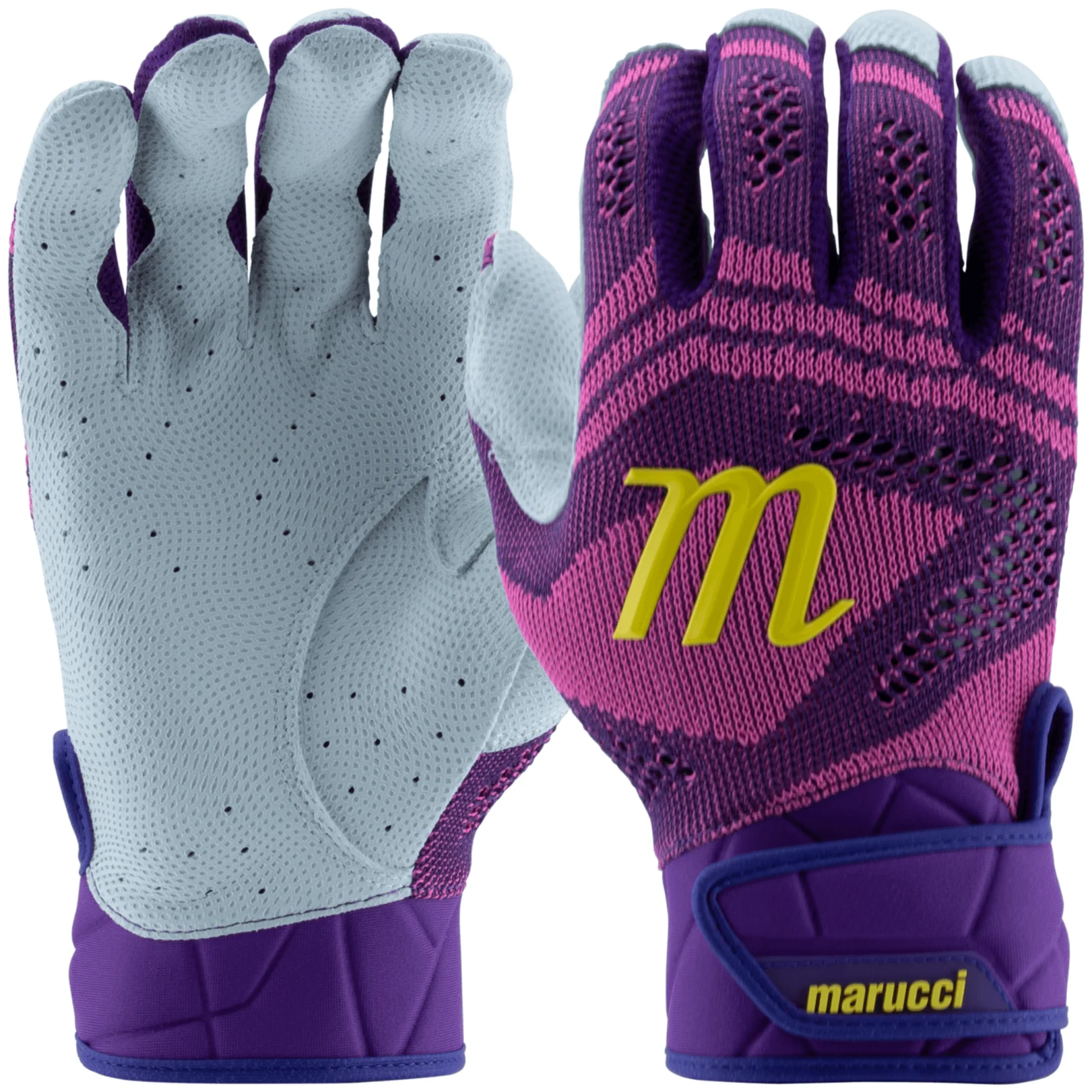 Marucci Breeze Knit V2 Batting Gloves Purple/Pink
