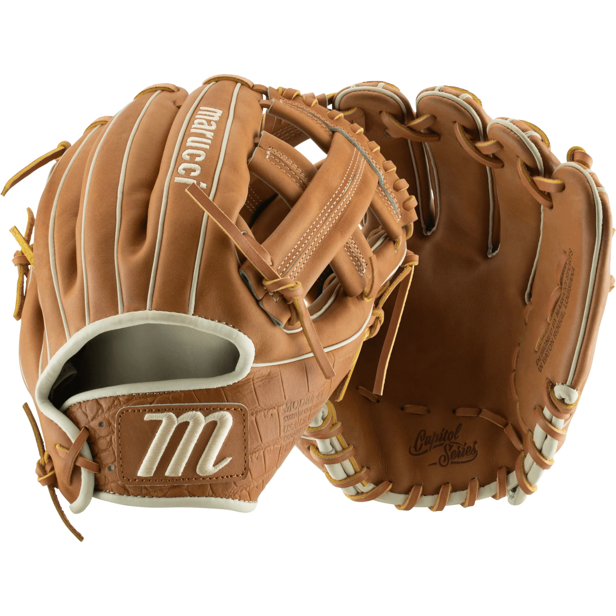 Marucci Capitol Series AB2 Single Post Toffee/Gator Tan RHT 11.75"