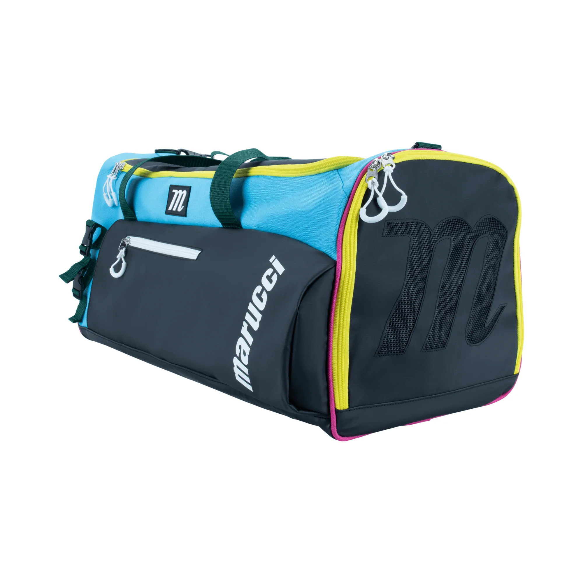 Marucci Pro Utility Duffel Bag V3 Black/Teal/Yellow - Image 2
