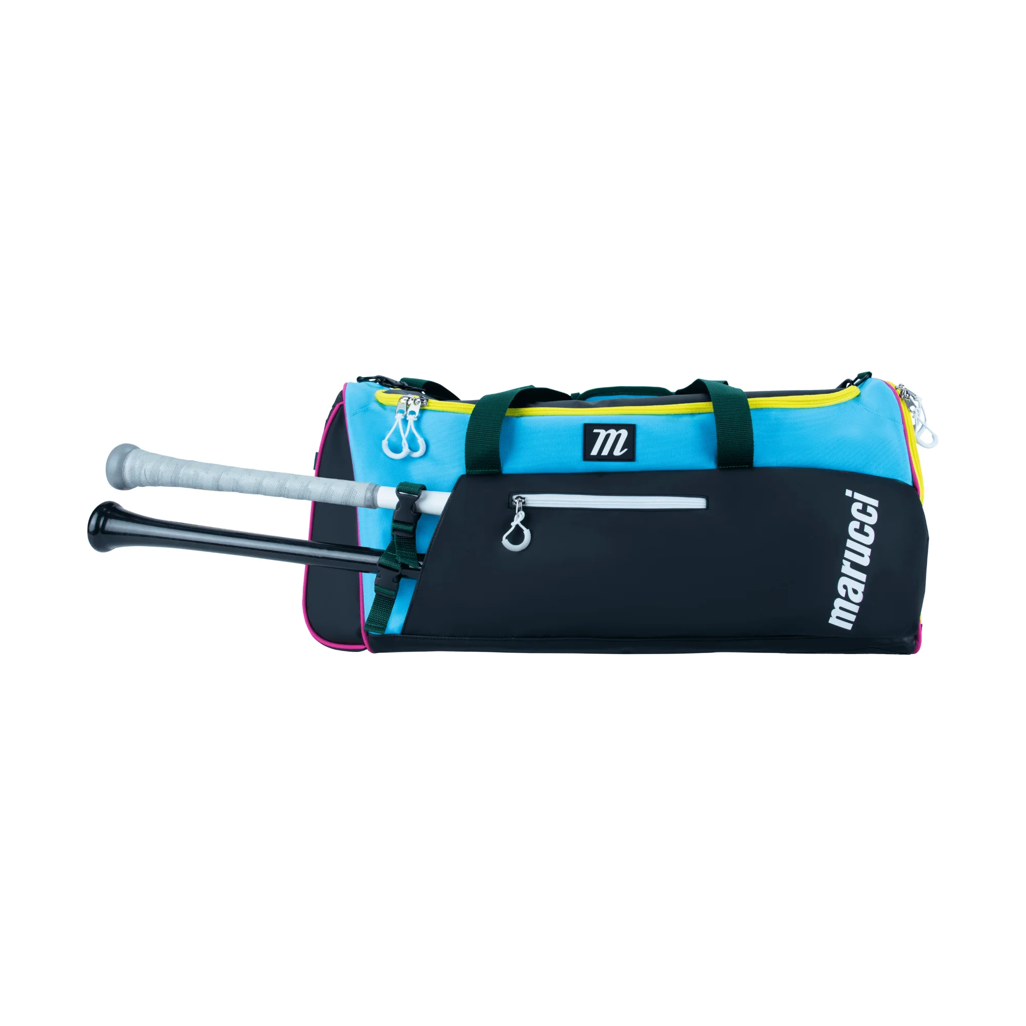 Marucci Pro Utility Duffel Bag V3 Black/Teal/Yellow - Image 3