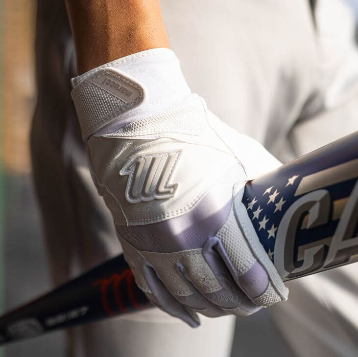 Marucci Signature Adult Batting Glove White - Image 4